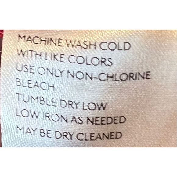 Free People Lolita Top Red Women's Keyhole Floral Pouf Square Neck Blouse Sz M - Picture 12 of 13